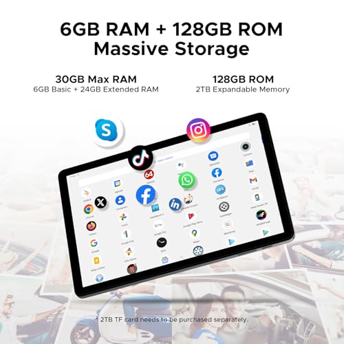 11 inch Android 15 Tablet with Keyboard N11741