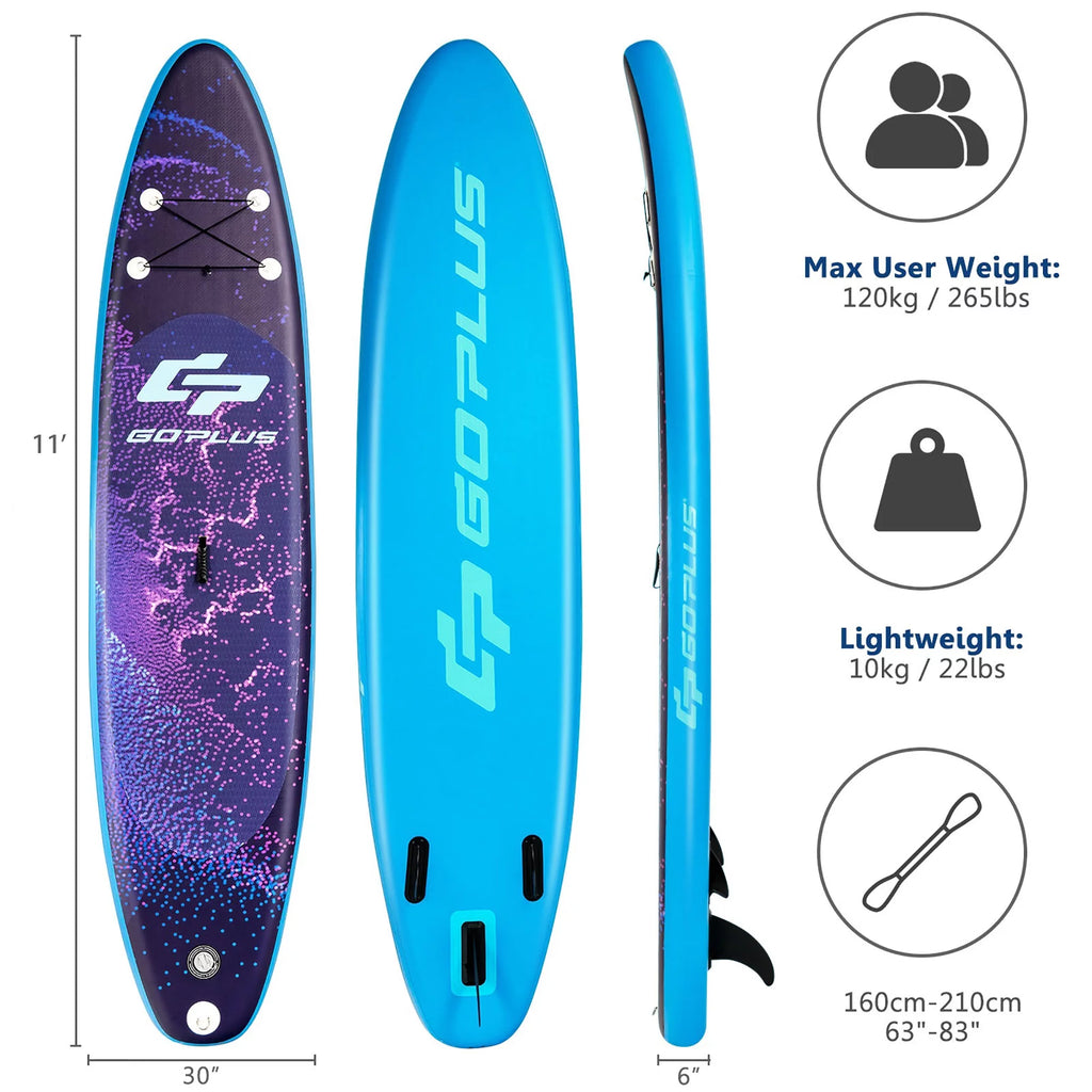 10.5' Inflatable Stand Up Paddle Board with Bag P714236