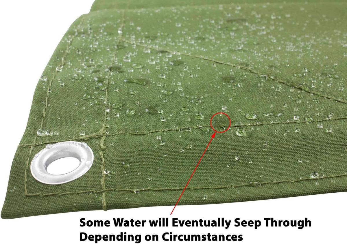10' x 16' Green Canvas Tarp 12oz Pack of 2 B142