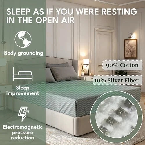10% Silver & 90% Organic Cotton Grounding Sheet Y30207
